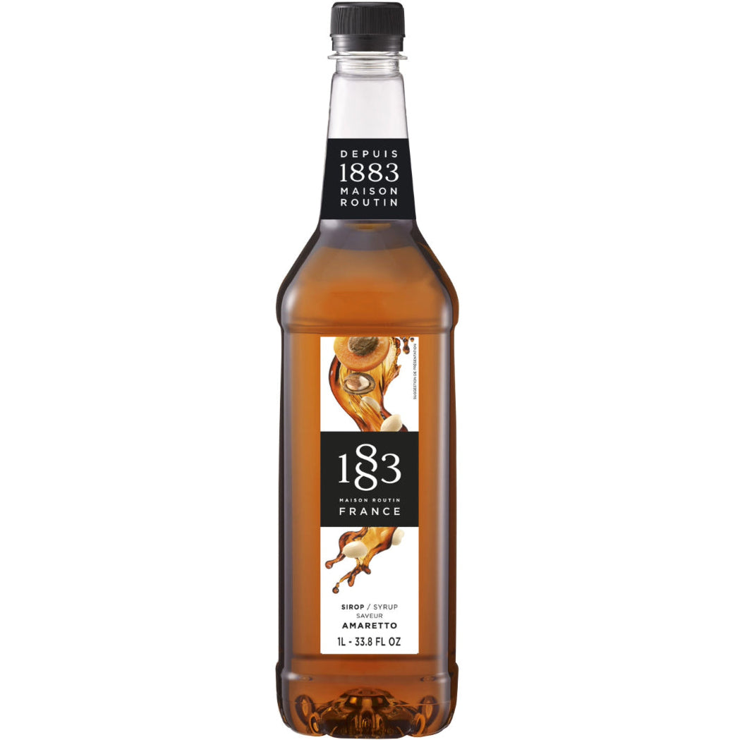 1883 Maison Routin Amaretto Flavouring Syrup (1 Litre Plastic Bottle)