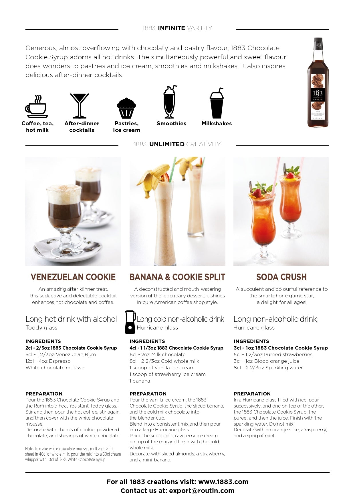 1883 Maison Routin Chocolate Cookie Syrup Recipes