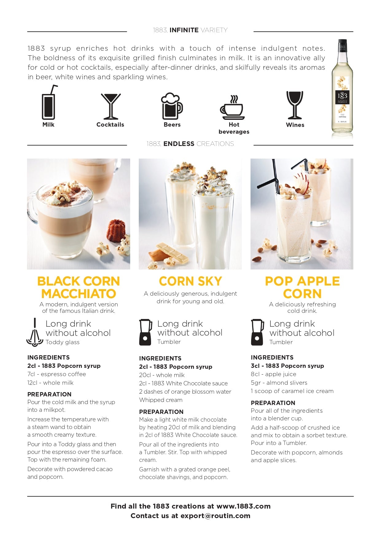 1883 Maison Routin Popcorn Syrup Recipes