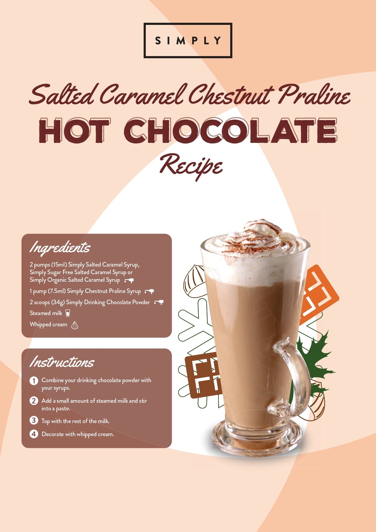 Simply Chestnut Praline Syrup 1 Litre 1