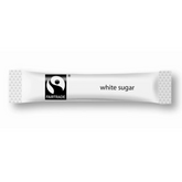 Single stick of fairtrade white sugar