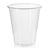 A clear RPET smoothie cup