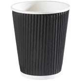 Black Ripple Takeaway Paper Cups