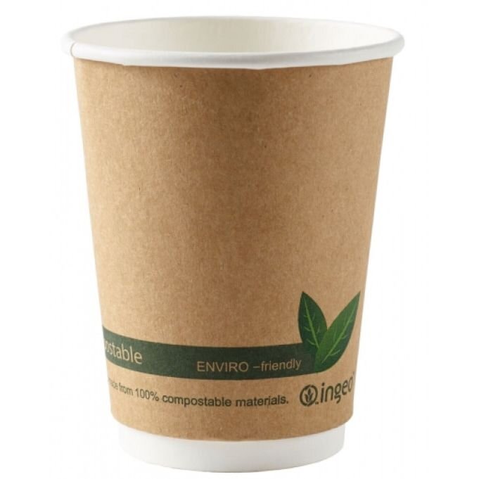 12oz Compostable Double Wall Ingeo Coffee Cups | Pack of 100 – Bulk Coffee