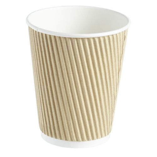12oz Kraft Ripple Compostable Cups