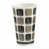16oz Cafe Mocha Single Wall Paper Cups