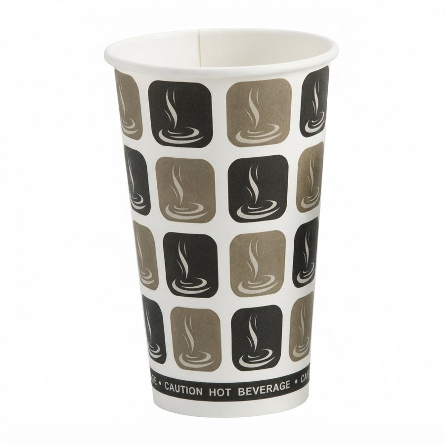16oz Cafe Mocha Single Wall Paper Cups