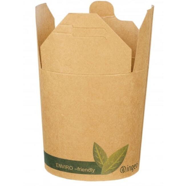 16oz Kraft Compostable Round Food Pails