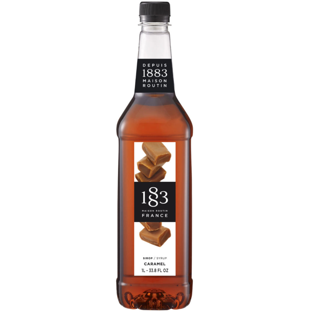 1883 Maison Routin Caramel Flavouring Syrup (1 Litre Plastic Bottle)