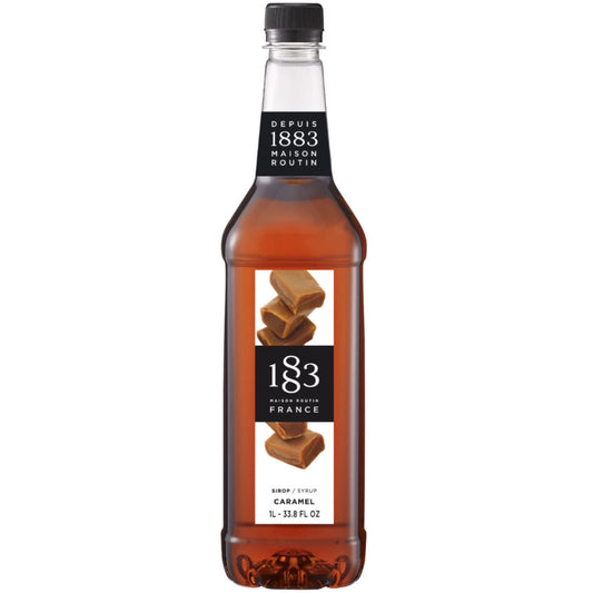 1883 Maison Routin Caramel Flavouring Syrup (1 Litre Plastic Bottle)