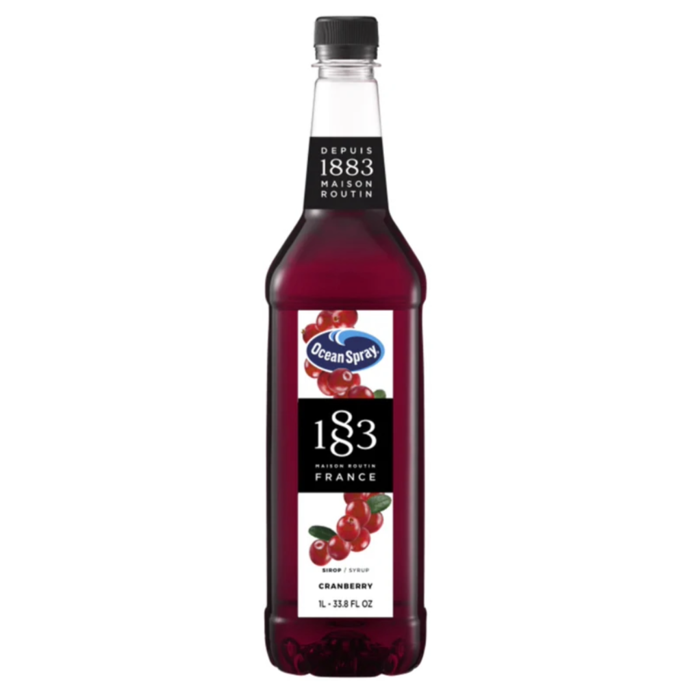 1883 Maison Routin Ocean Spray Cranberry Syrup - 1 Litre (Plastic Bottle)