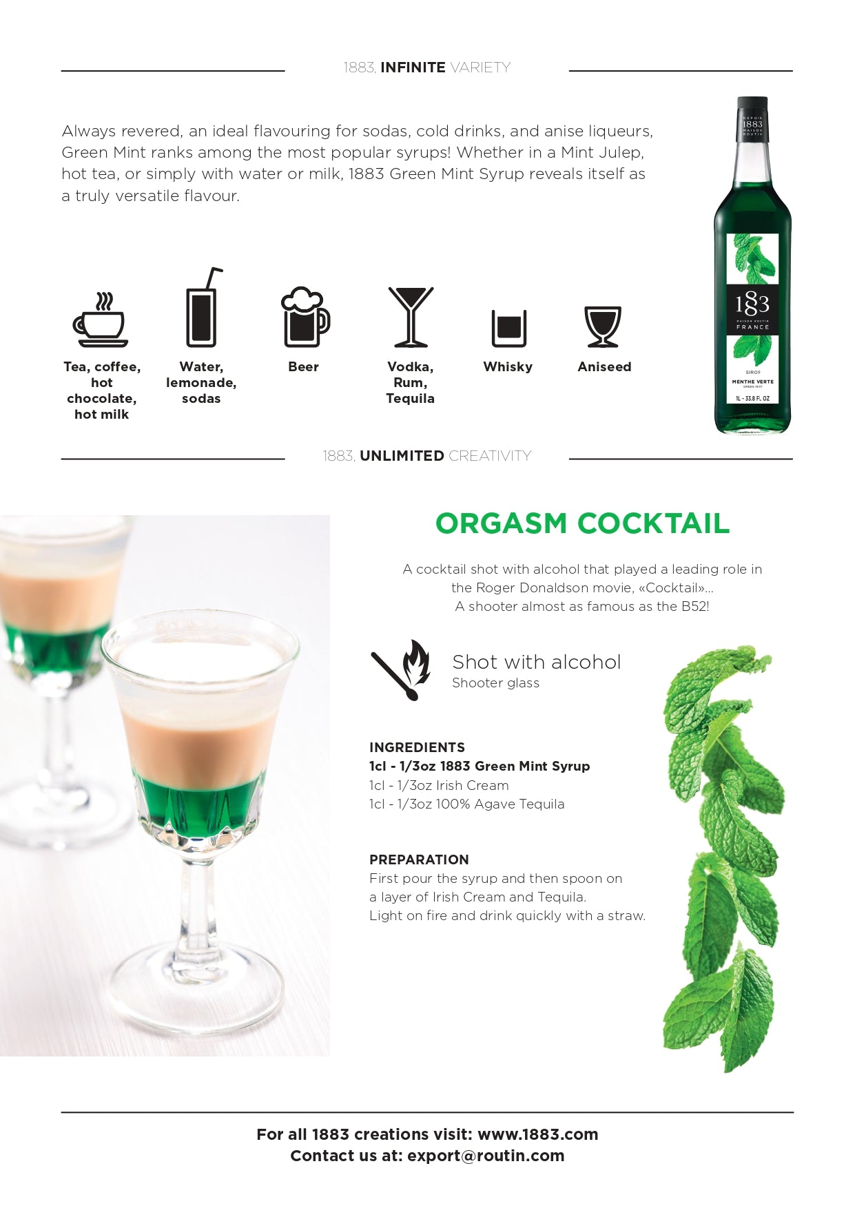 1883 Maison Routin Green Mint Syrup Recipe