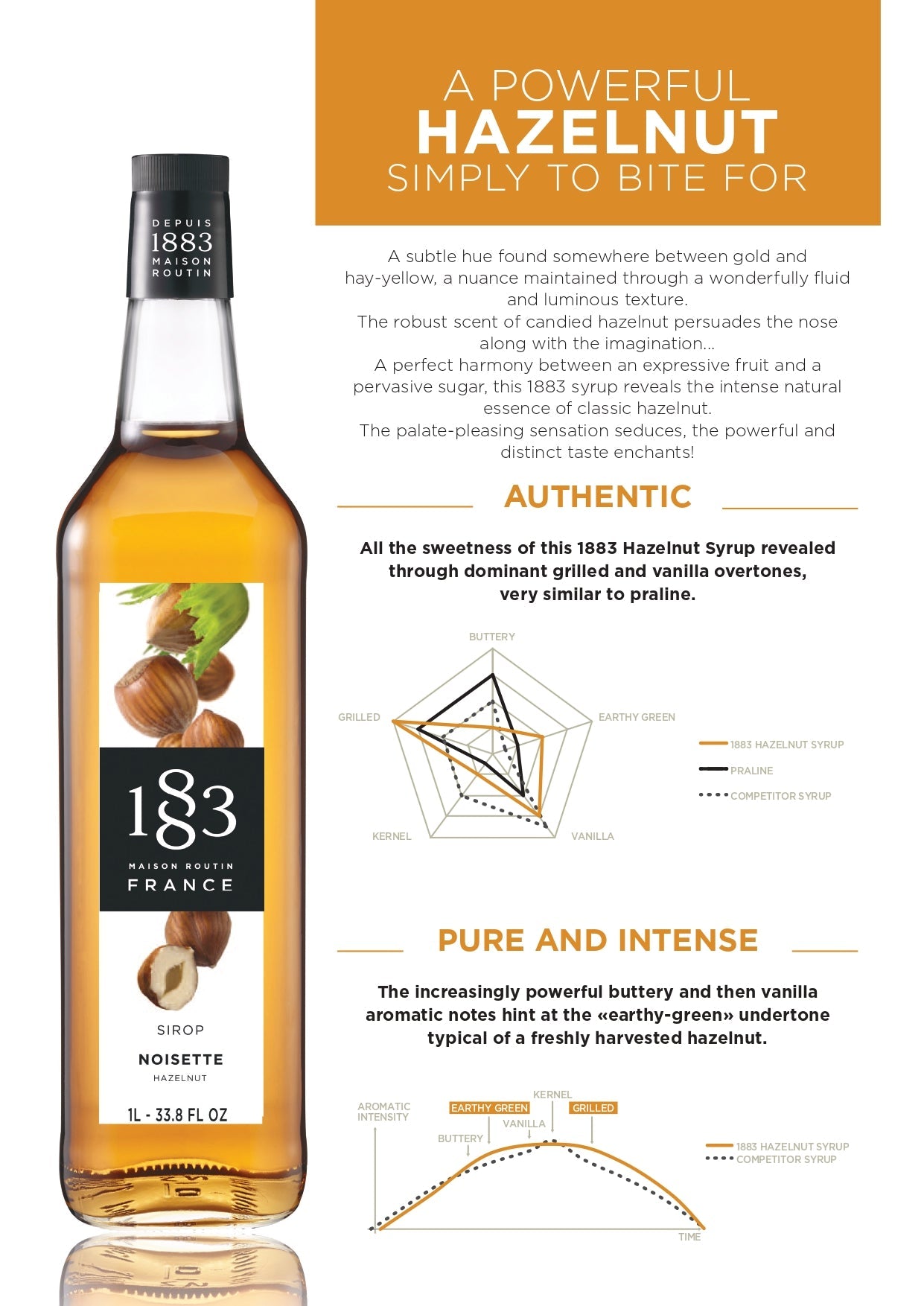 1883 Maison Routin Hazelnut Syrup Specification