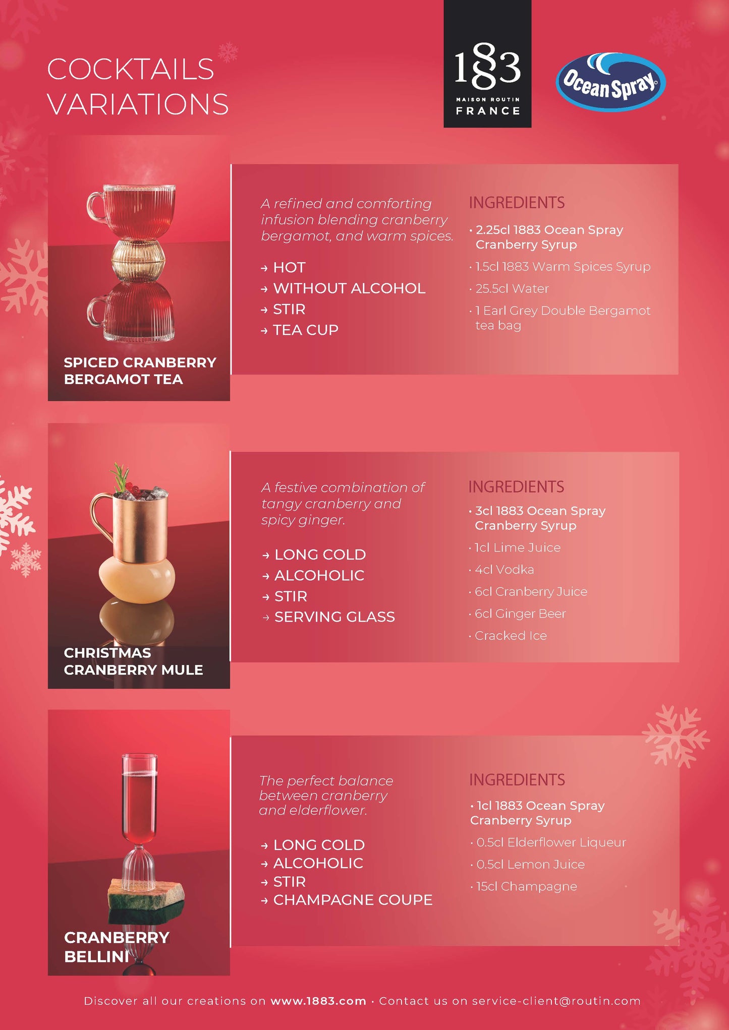 1883 Maison Routin Ocean Spray Cranberry Syrup Recipes