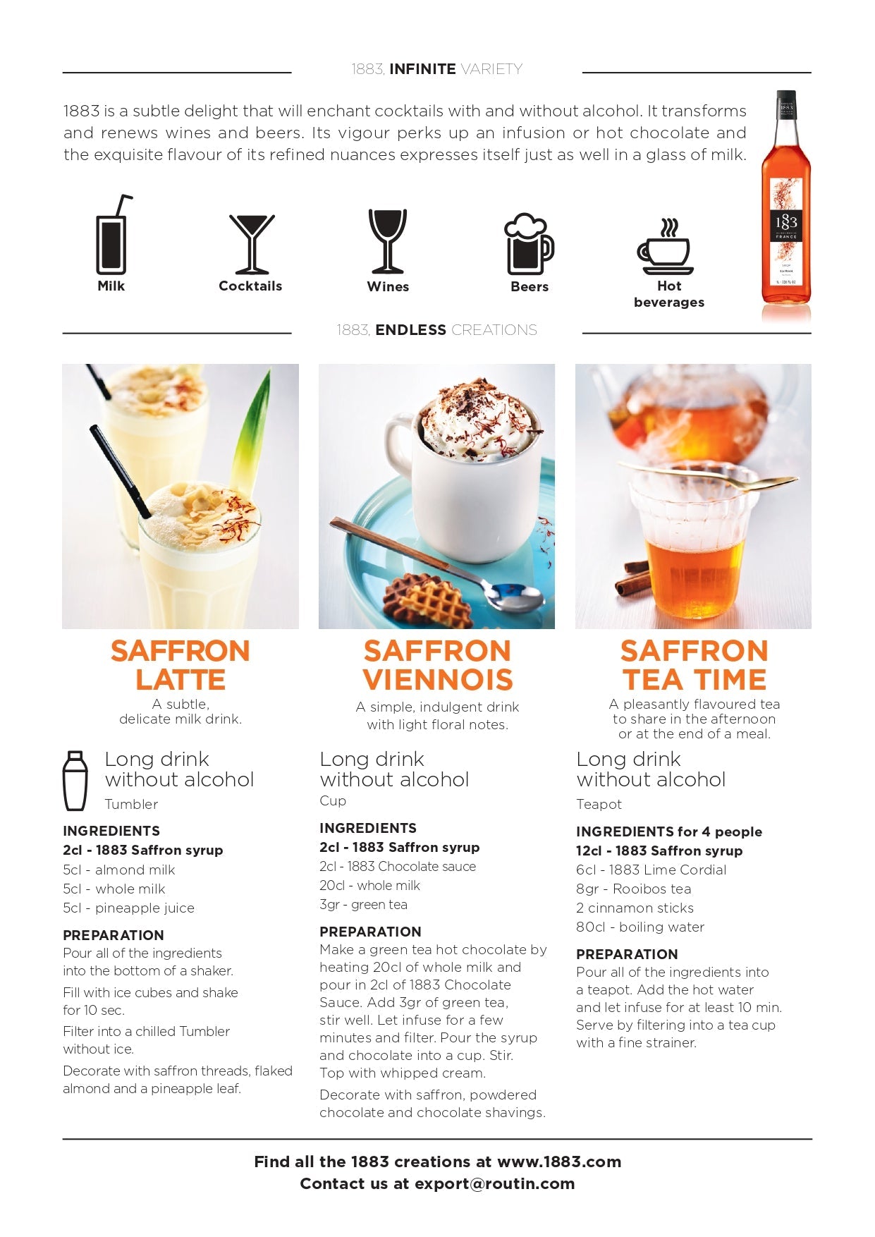 1883 Maison Routin Saffron Syrup Recipes
