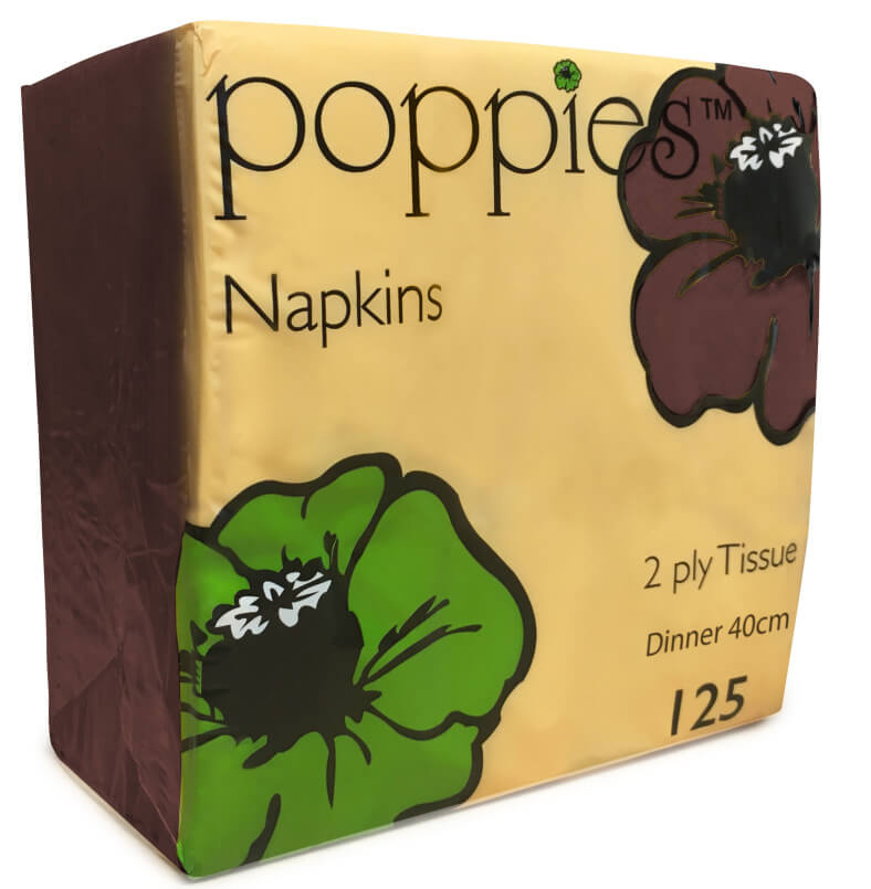 2 Ply Napkin - Chocolate 40x40cm