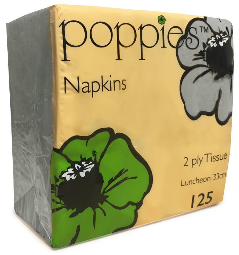 2 Ply Napkin - Grey 33x33cm