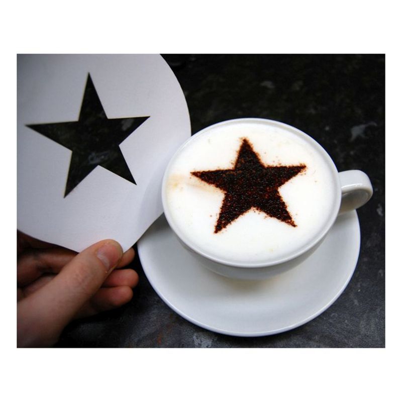 5 Pointed Star Latte Art Coffee Stencil