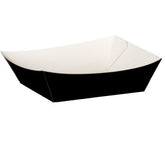7" x 6" Black Cardboard Takeaway Food Trays