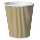 8oz Kraft Ripple Disposable Cups