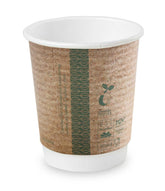 8oz Vegware Kraft Double Wall Cups