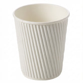 8oz White Ripple Cups