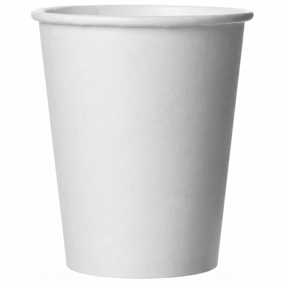8oz White Single Wall Paper Cups