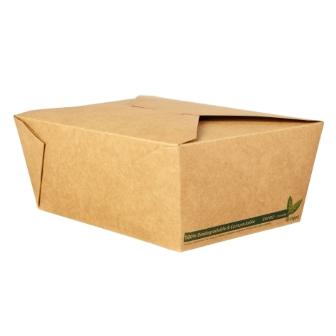 98oz Kraft Compostable Food Cartons (160)
