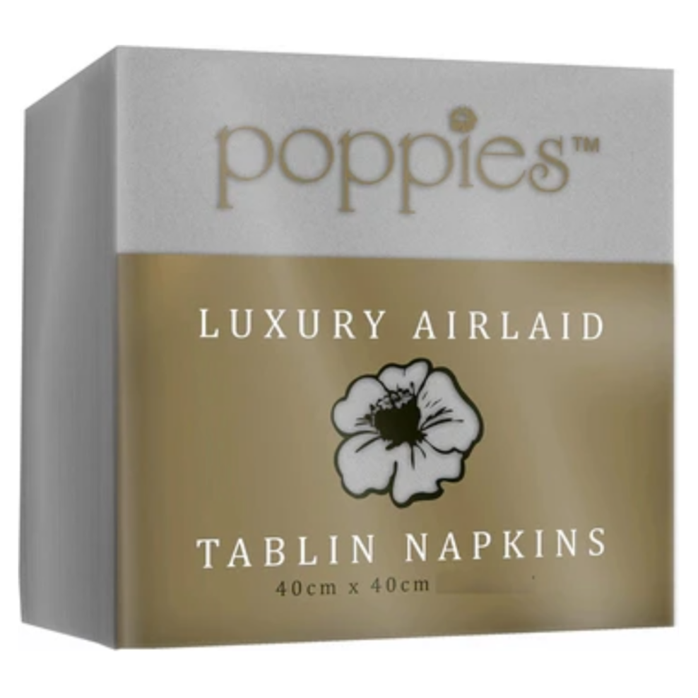 Airlaid Napkin - White 40x40cm 4 Fold