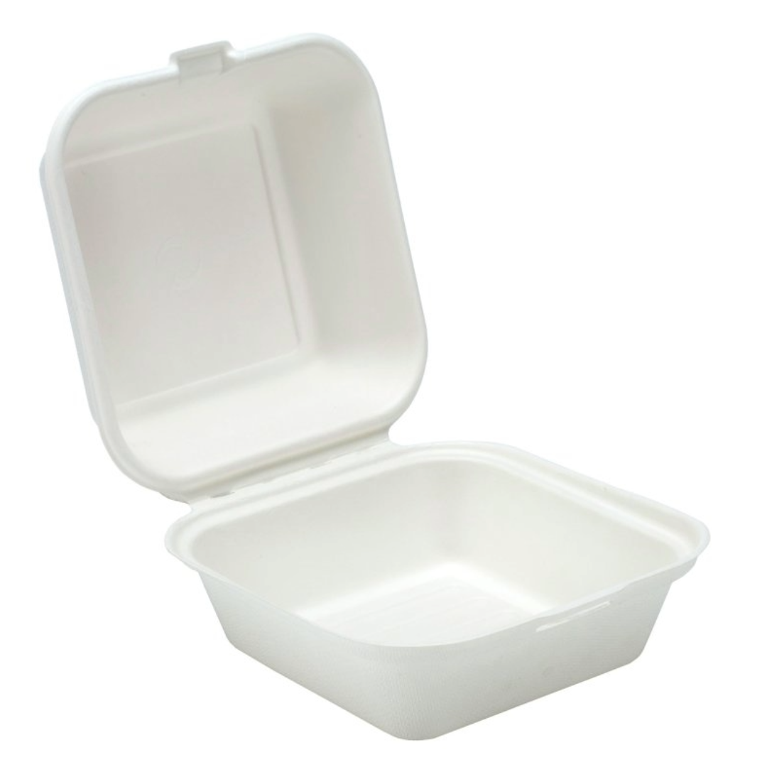 Bagasse Clamshell Burger Boxes (500)
