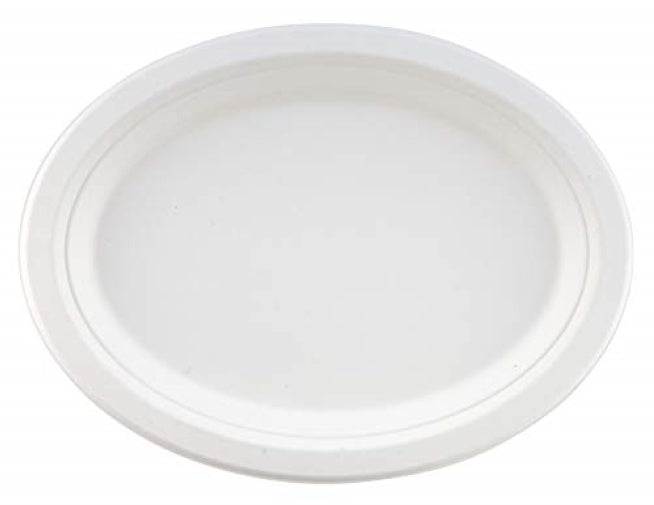 Bagasse Sugarcane Biodegradable Compostable Oval Plate