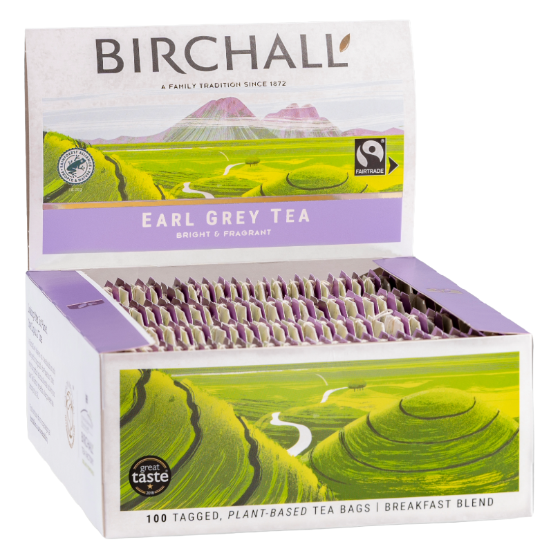 Birchall Fairtrade Earl Grey String & Tag Tea Bags (100)