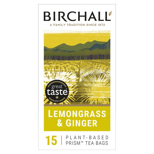 Birchall Lemongrass Ginger Tea (15 Prism Tea Bags)