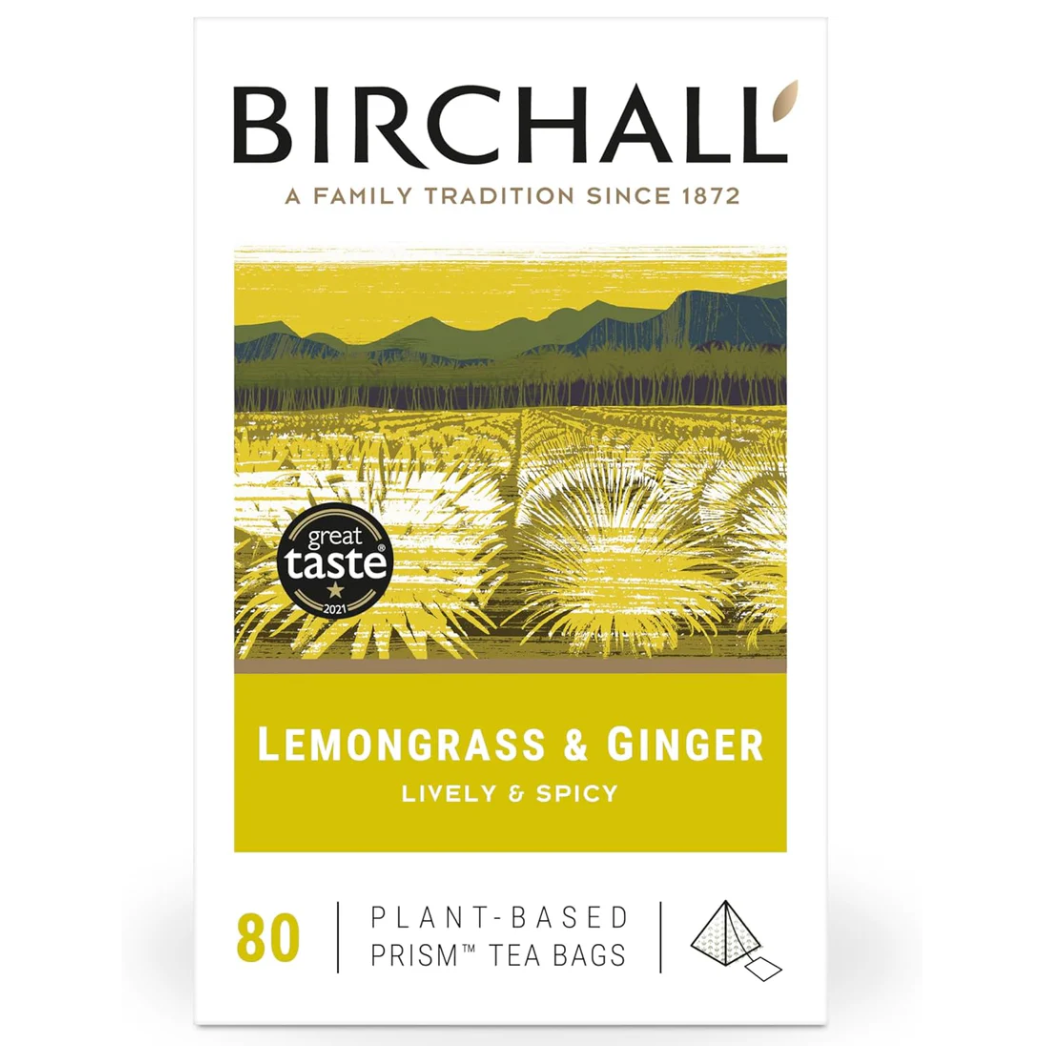 Birchall Lemongrass & Ginger Prism Tea Bags (80)