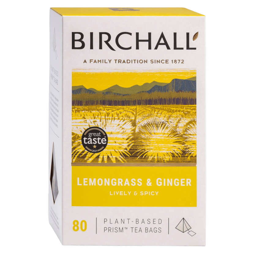 Birchall Lemongrass & Ginger Prism Tea Bags (80)