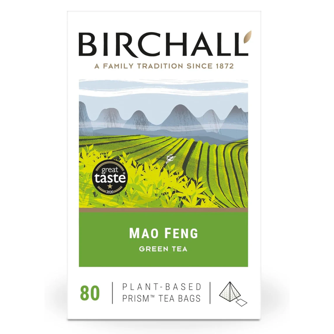 Birchall Mao Feng Green Tea Prism Tea Bags (80)