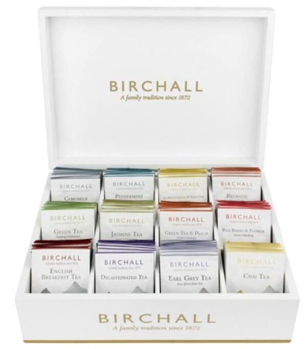 Birchall White 12 Compartment Tea Box
