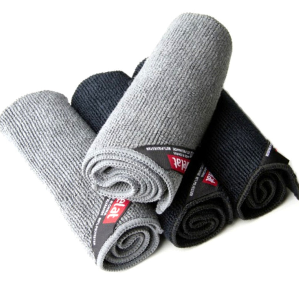 Cafelat Microfibre Cleaning Cloths - 2 Black & 2 Grey