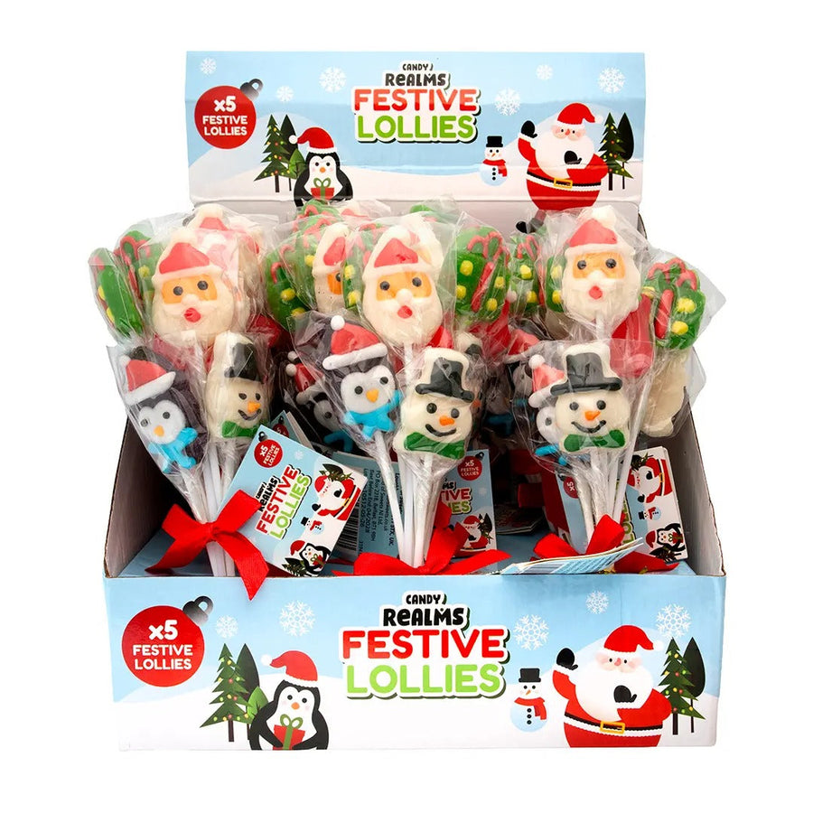Candy Realms Festive Lolly 5 Pack (18x(5x10g))