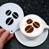 Coffee Bean Design Stencil