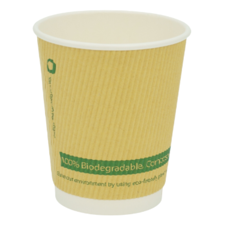 12oz Compostable Triple Wall Ripple Coffee Cups | 500 – Bulk Coffee