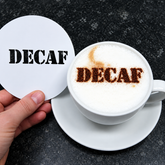 Decaf Latte Art Coffee Stencil