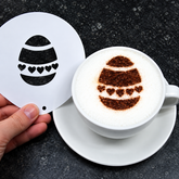 Easter Egg Latte Art Coffee Stencil
