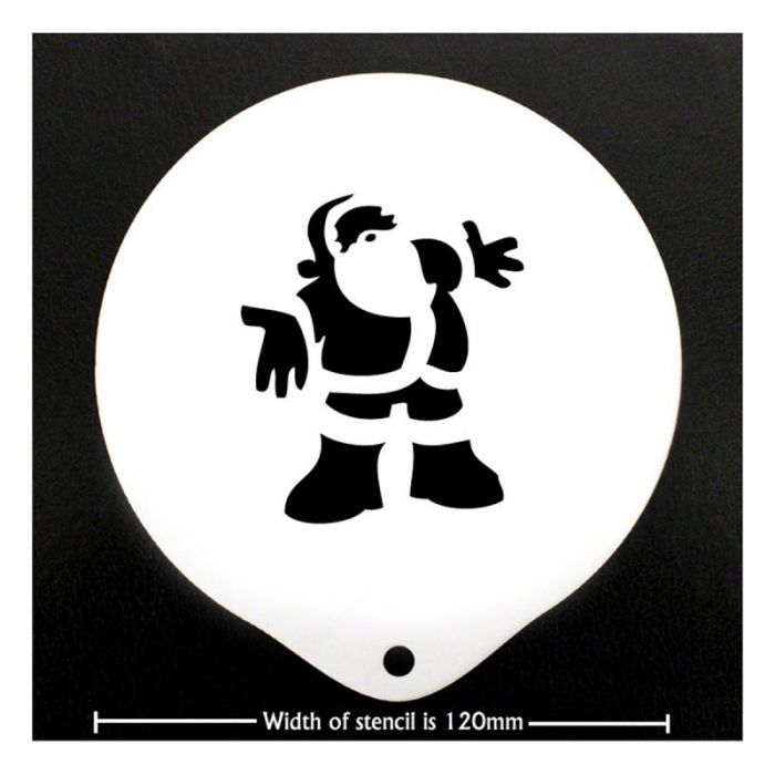 Father Christmas Art Coffee Stencil