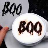 Halloween 'Boo' Latte Art Coffee Stencil