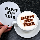 Happy New Year Coffee Stencil