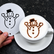 Happy Snowman Latte Art Coffee Stencil