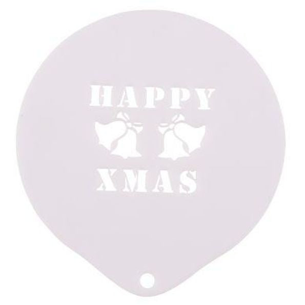 Happy Xmas Latte Art Coffee Stencil