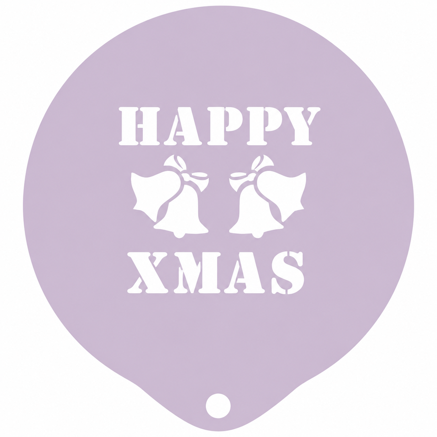 Happy Xmas Latte Art Coffee Stencil