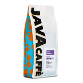 Java Caffe coffee package with colorful design on a white background